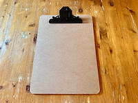 Houten klembord met metalen clip (35x) - afbeelding 1 van  3