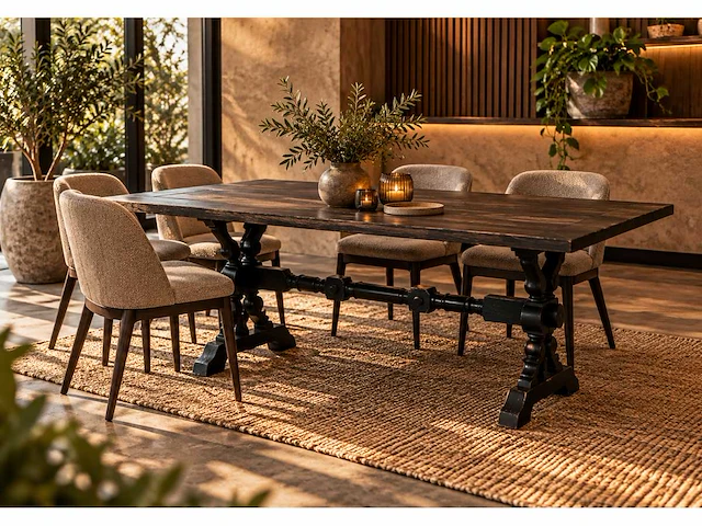 Houten kloostertafel - afbeelding 1 van  5