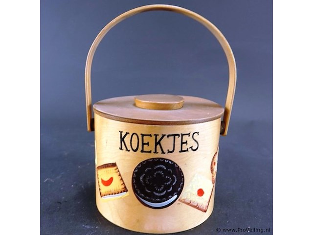 Houten koekjes doos - afbeelding 2 van  7