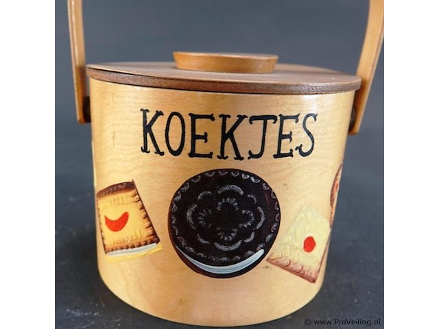Houten koekjes doos - afbeelding 3 van  7