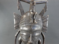 Houten kpeliye (of kpélié) masker van het senufo-volk uit ivoorkust. - afbeelding 3 van  5