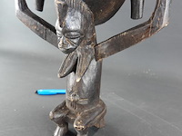 Houten kpeliye (of kpélié) masker van het senufo-volk uit ivoorkust. - afbeelding 4 van  5