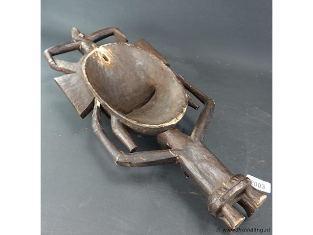 Houten kpeliye (of kpélié) masker van het senufo-volk uit ivoorkust. - afbeelding 5 van  5