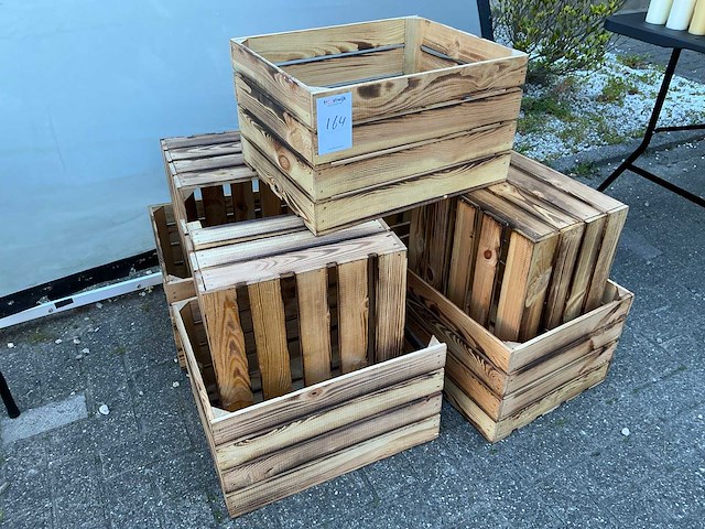 Houten krat (9x) - afbeelding 1 van  5