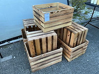 Houten krat (9x) - afbeelding 1 van  5