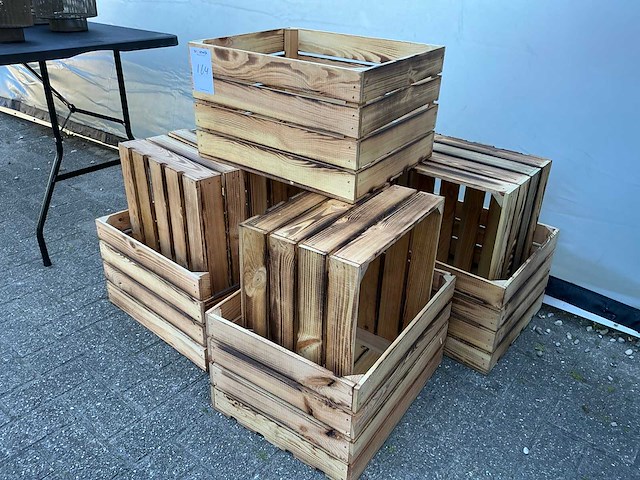 Houten krat (9x) - afbeelding 2 van  5