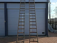 Houten ladder, 2x20 - afbeelding 2 van  6
