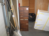 Houten ladekast met 14 laden. afmeting 42 x 52 x 113 cm