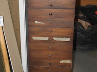 Houten ladekast met 14 laden. afmeting 42 x 52 x 113 cm - afbeelding 2 van  3