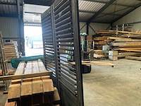 Houten lamellenscherm zwart gespoten - 224x90 cm (2x) - afbeelding 4 van  8