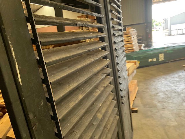 Houten lamellenscherm zwart gespoten - 224x90 cm (2x) - afbeelding 6 van  8