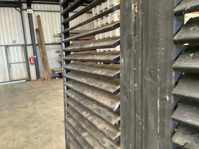 Houten lamellenscherm zwart gespoten - 224x90 cm (2x) - afbeelding 8 van  8