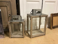 Houten lantaarn (2x) - afbeelding 2 van  8