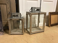 Houten lantaarn (2x) - afbeelding 3 van  8