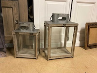 Houten lantaarn (2x) - afbeelding 4 van  8