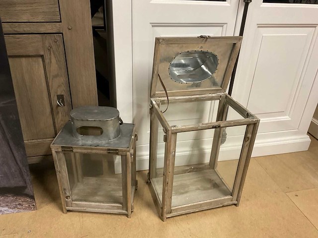 Houten lantaarn (2x) - afbeelding 8 van  8