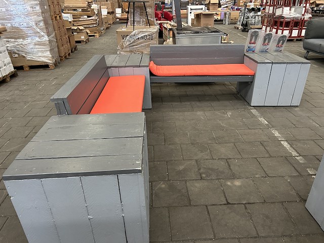 Houten loungebank 300x300 cm - afbeelding 2 van  7