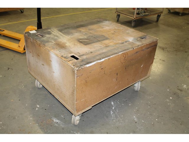 Houten magazijnkar. afmeting 120 x 100 x 70 cm. - afbeelding 2 van  2