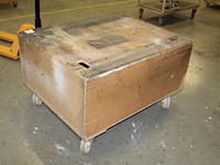 Houten magazijnkar. afmeting 120 x 100 x 70 cm. - afbeelding 2 van  2