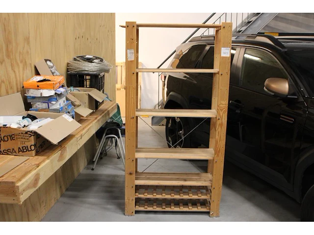 Houten magazijnrek, afm. 88 x 34 x 175 cm. - afbeelding 1 van  4