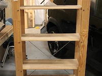 Houten magazijnrek, afm. 88 x 34 x 175 cm. - afbeelding 2 van  4
