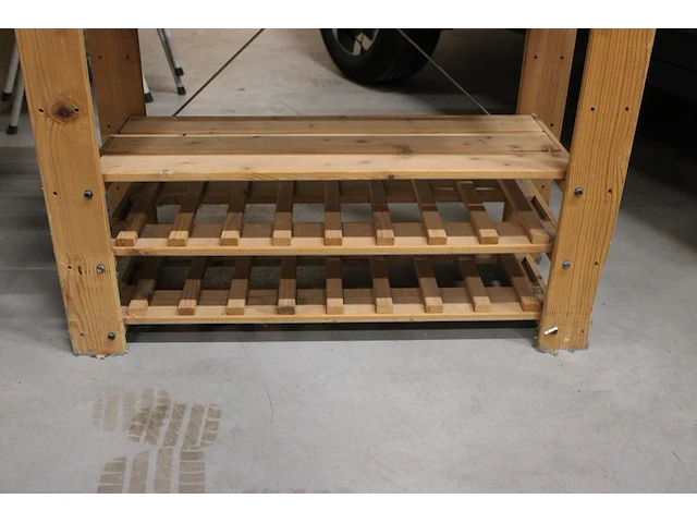 Houten magazijnrek, afm. 88 x 34 x 175 cm. - afbeelding 3 van  4