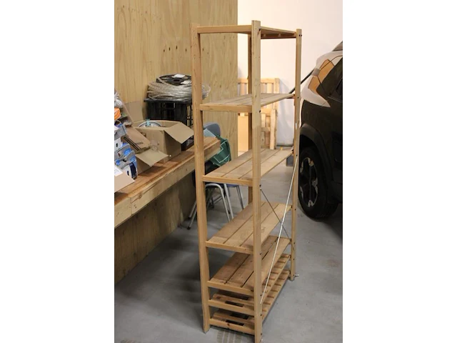 Houten magazijnrek, afm. 88 x 34 x 175 cm. - afbeelding 4 van  4