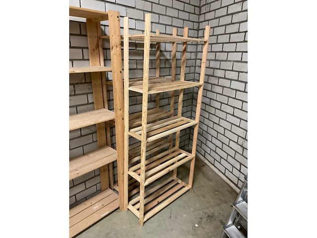 Houten magazijnstelling (3x) - afbeelding 3 van  4