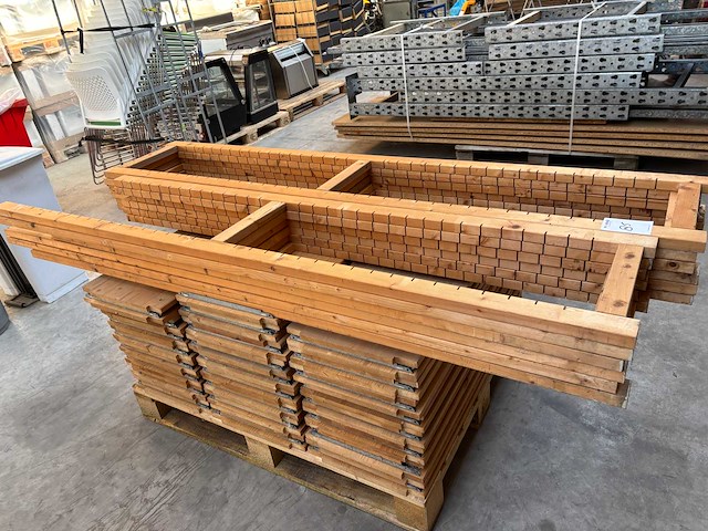 Houten magazijnstelling circa 11m. - afbeelding 5 van  8