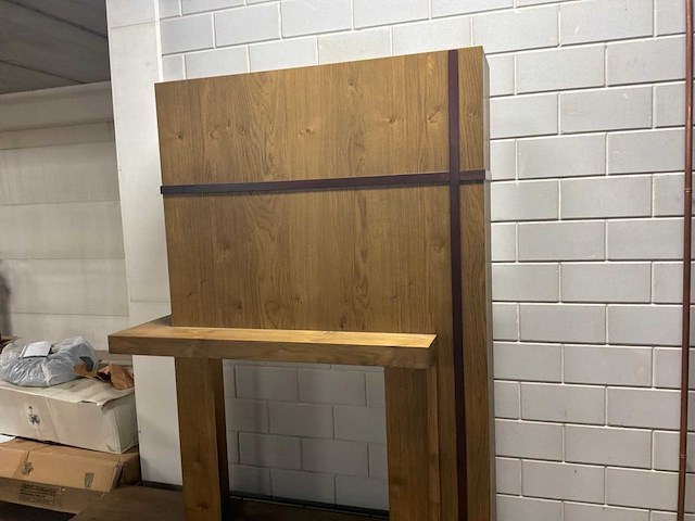 Houten ombouw voor kachel - afbeelding 8 van  12