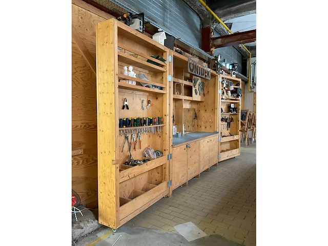 Houten opbergsysteem | inhoud inbegrepen - afbeelding 6 van  13