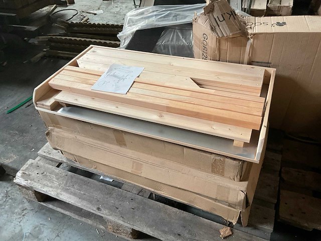 Houten oppottafel - 50x100x100 cm (4x) - afbeelding 1 van  6