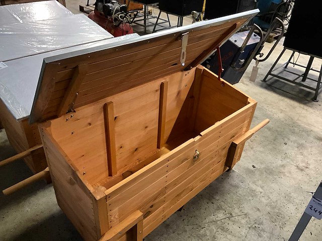 Houten opslag kist - afbeelding 7 van  9