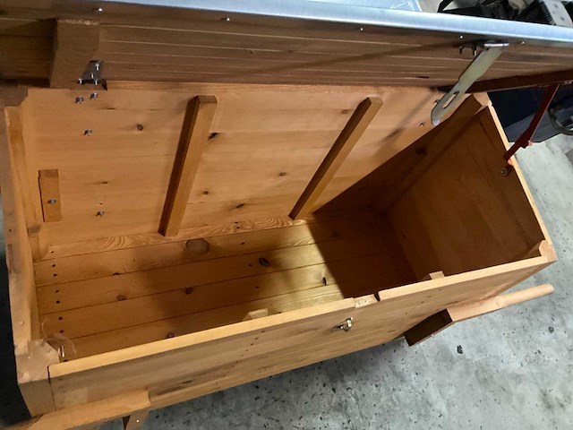 Houten opslag kist - afbeelding 8 van  9