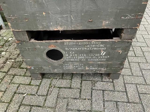 Houten opslagkist (2x) - afbeelding 2 van  3