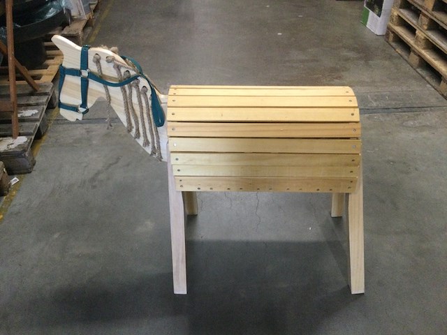 Houten paard esschert design, lichtbruin - afbeelding 1 van  4