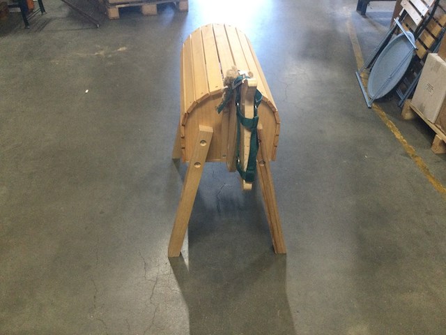 Houten paard esschert design, lichtbruin - afbeelding 2 van  4