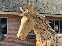 Houten paardenbeeld - afbeelding 2 van  6
