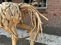 Houten paardenbeeld - afbeelding 4 van  6