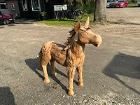 Houten paardenbeeld - afbeelding 4 van  5