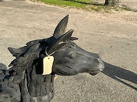 Houten paardenbeeld - afbeelding 4 van  5