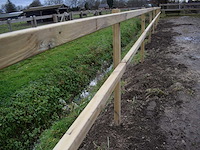 Houten paardenhekwerk 2-regels - 132m - afbeelding 4 van  4