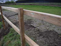 Houten paardenhekwerk 2-regels - 66m - afbeelding 3 van  4