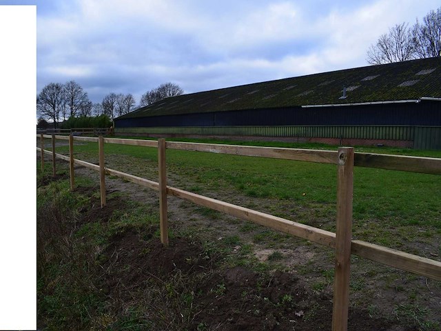 Houten paardenhekwerk 2-regels - 94m - afbeelding 2 van  4