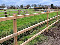 Houten paardenhekwerk 3-regels - 360m - afbeelding 1 van  4
