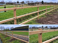 Houten paardenhekwerk 3-regels - 360m - afbeelding 2 van  4