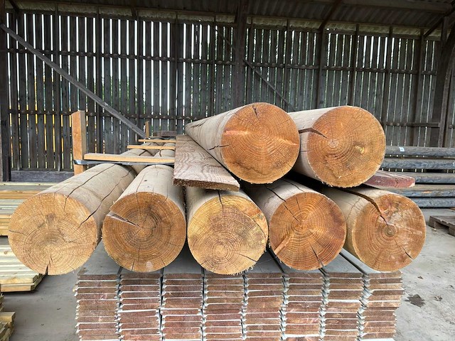 Houten palen 5000xø195mm (7x) - afbeelding 3 van  3