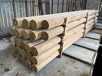Houten palen 6000xø195mm (24x) - afbeelding 1 van  4