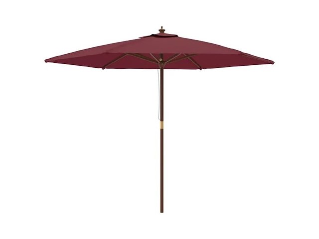 Houten parasol met windvanger, madison, parasol met windvanger, bordeaux - afbeelding 1 van  5