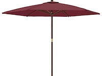 Houten parasol met windvanger, madison, parasol met windvanger, bordeaux